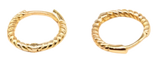 Load image into Gallery viewer, Twist Huggie Hoop Earrings