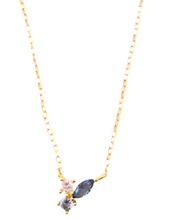 Load image into Gallery viewer, Dainty Blue Cluster Necklace