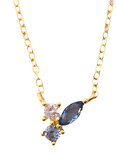 Load image into Gallery viewer, Dainty Blue Cluster Necklace