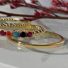 Load image into Gallery viewer, Our simple and beautiful Minimalist Gold Band Ring is a style staple to wear everyday. Stack it with your favorite rings or wear it alone. Jewelry that is 925 sterling silver with 18K gold plating