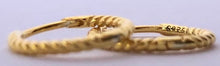 Load image into Gallery viewer, Our dainty Twist Huggie Hoop Earrings are the earrings you never knew you needed. They give just the right shine to wear alone, but are dainty enough to wear with any earring stack. They are a must have and made from durable material to withstand daily wear. Jewelry that is 925 sterling silver with platinum or 18K gold plating very light weight and hypoallergenic