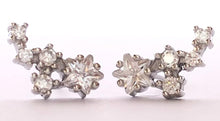 Load image into Gallery viewer, Our Diamond Star Cluster Earrings are fun and playful, while still being beautiful and elegant. They can be worn alone or paired with other hoops or studs to create a carefree effortless look.       925 sterling silver with 14K gold or rose gold plating     Diamonds are AAAA cubic zirconia